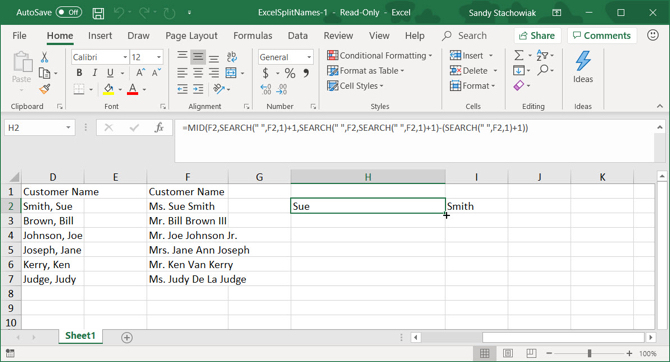 Preenchimento automático de fórmulas no Excel, arrastando