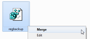 Mesclagem de registro do Windows