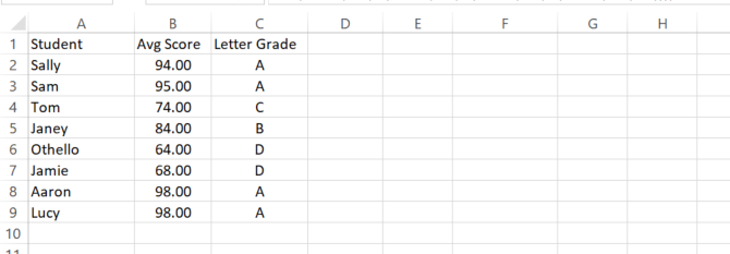 usa para instruções if no microsoft excel