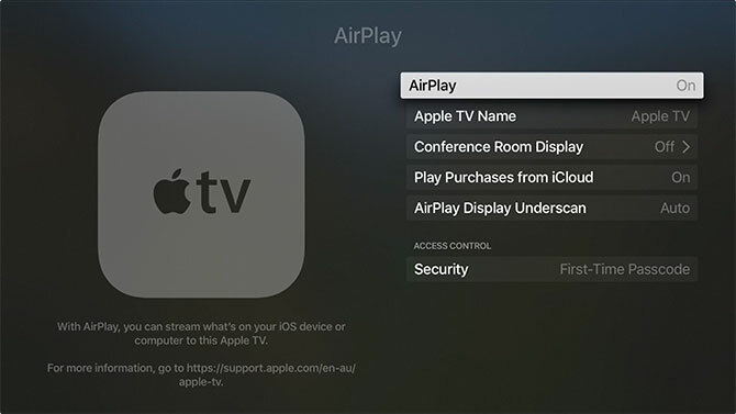 Como configurar e usar o Apple TV configurações de airplay da Apple TV