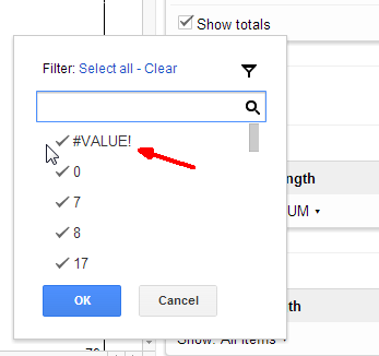 editor de relatório de planilha do google