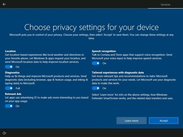 privacidade dos criadores do windows 10