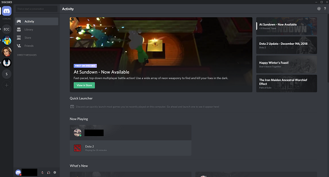 captura de tela do discord gamer chat app