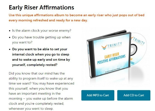 Aplicativos Early Affirmations Riser