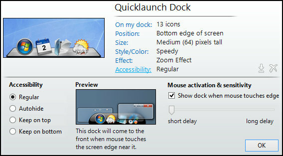 ObjectDock: personalize rapidamente sua área de trabalho e aumente sua funcionalidade [Windows] Configurações do ObjectDock