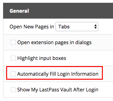 Cuidado: Pare de usar o preenchimento automático nas configurações de preenchimento automático do Lastpass Password Manager