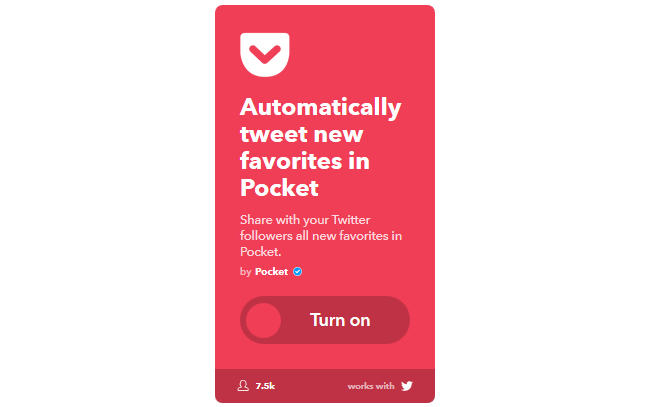 O melhor guia IFTTT: use a ferramenta mais poderosa da Web como um profissional 59IFTTT PocketToTwitter