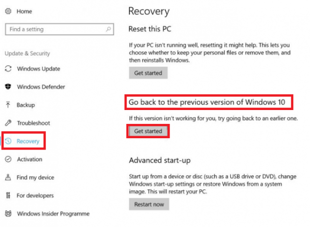 Como reverter e desinstalar a atualização do Windows 10 Fall Creators Update do Windows 10 rollback 670x491