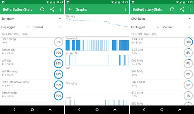 melhores estatísticas da bateria android