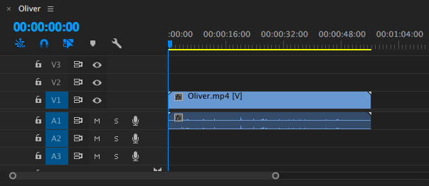 linha do tempo do Adobe Premiere - cortar vídeo Adobe Premiere
