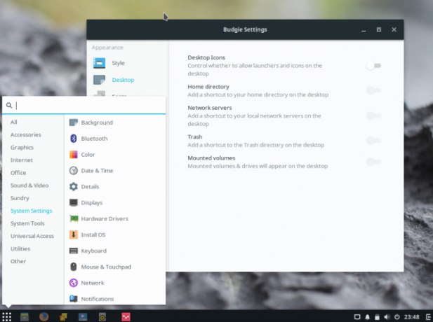Ambiente de desktop Budgie Linux