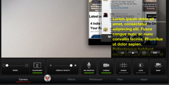 TouchCast permite criar vídeos interativos poderosos no seu teleprompter TouchCast do iPad