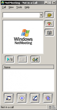 Estou tirando meu chapéu para você, Microsoft NetMeeting NetMeeting