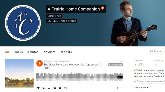 Podcast Prairie Home Companion na SoundCloud