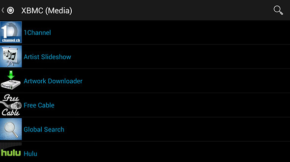 comparação xbmc