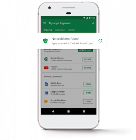 Tiros do produto do Google Play Protect 1