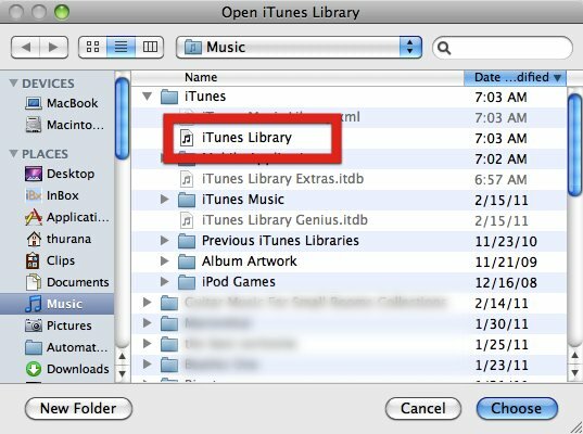 mover a unidade externa da biblioteca do iTunes