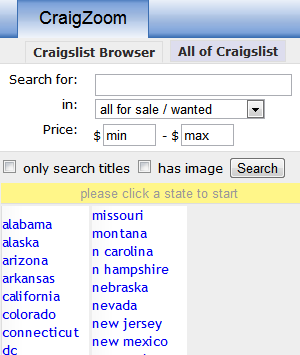 motores de busca craigslist