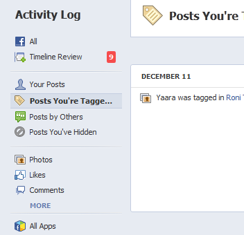 filtros de log de atividades do facebook [4]