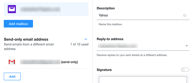 adicionar resposta ao e-mail para o Yahoo