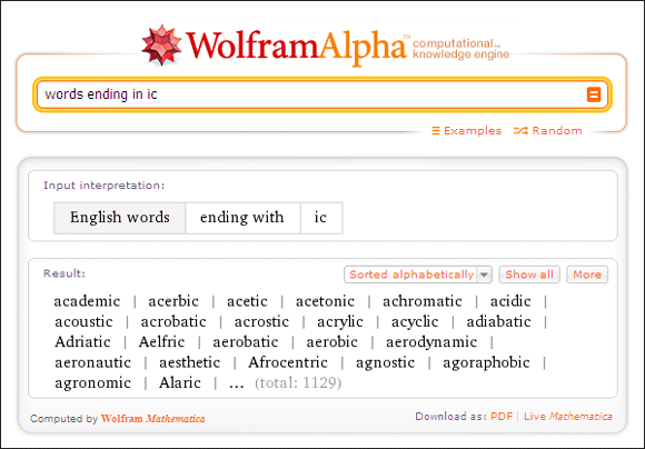 10 usos legais do Wolfram Alpha se você ler e escrever no idioma inglês Wolfram Alpha02