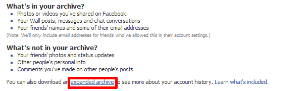 notificações por email para o facebook