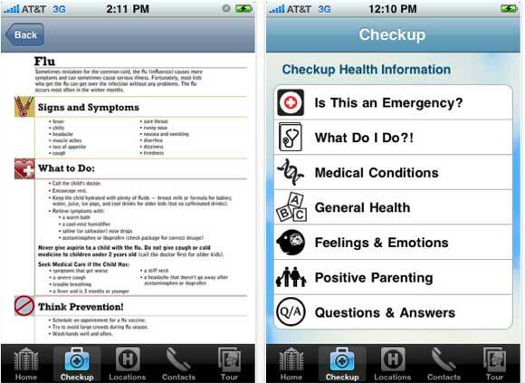 software de cuidados de saúde iphone