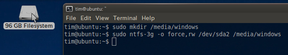 sistema de arquivos ntfs de resgate do linux