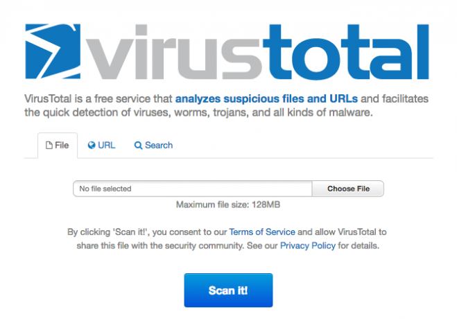 Segurança e proteção on-line - VirusTotal