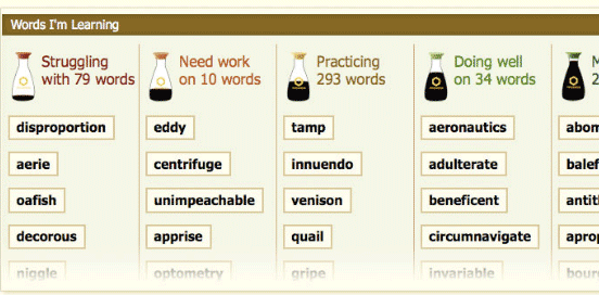 construtor de vocabulário interativo