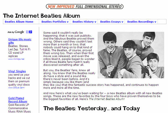 site dos fãs dos beatles