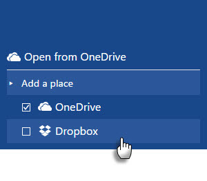 Salvar arquivos do Office 2016 no Dropbox