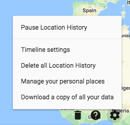 Como exibir e excluir seu histórico de localização nas configurações de localização do Google Maps