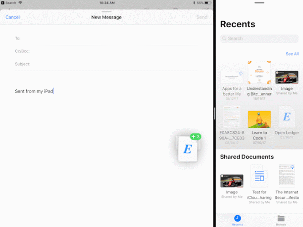 Apps 2 de arrastar e soltar para iPad iOS 11