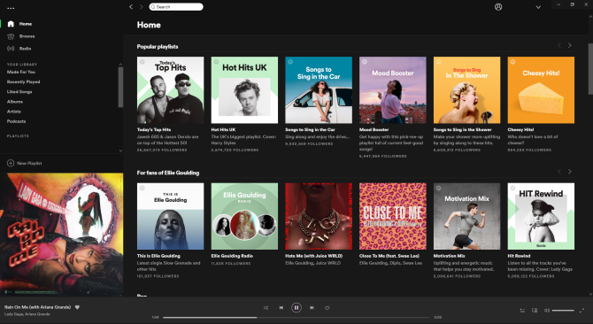 Interface Spotify