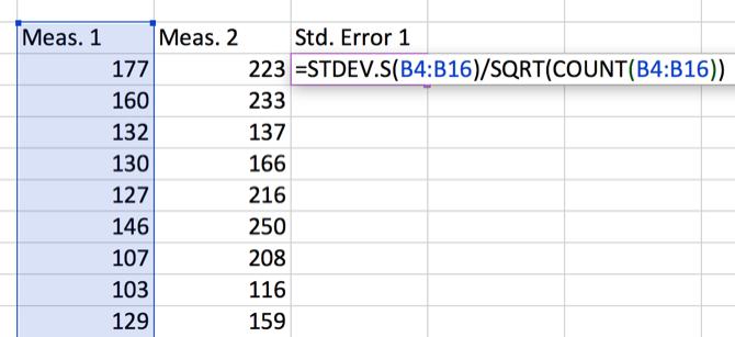 Como calcular estatísticas básicas no Excel: erro padrão do Guia do Iniciante