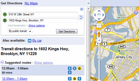 direções do mapa do metrô de Nova York