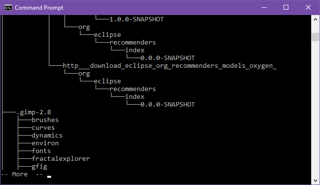 Visualizando a estrutura de pastas no prompt de comando