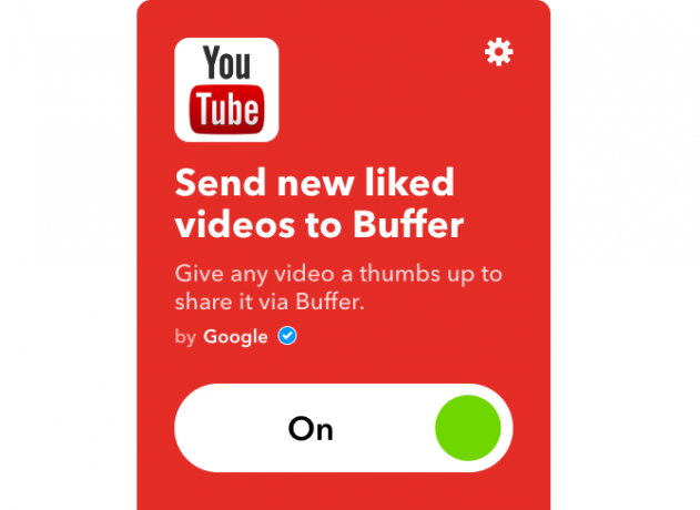 youtube ifttt gostou de vídeos para buffer