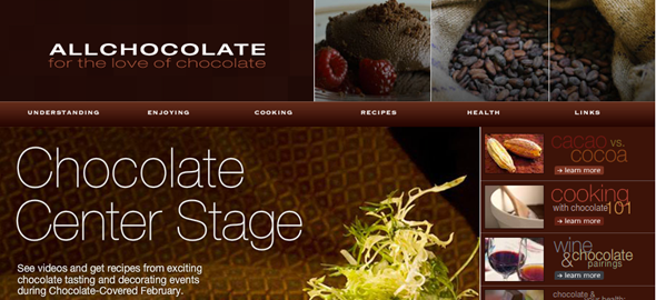 site de amantes de chocolate