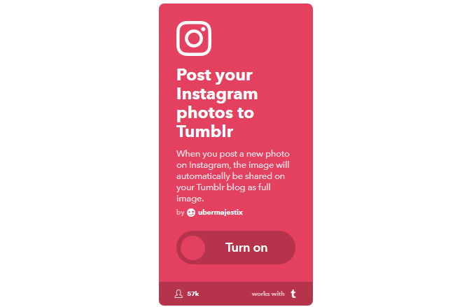 O melhor guia IFTTT: use a ferramenta mais poderosa da Web como um profissional 44IFTTT InstagramToTumblr