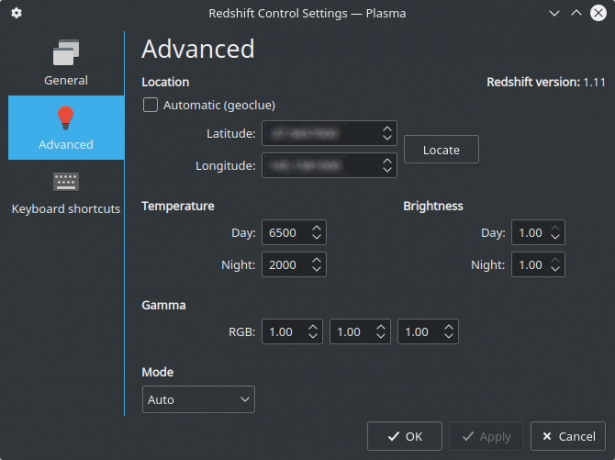 configurações de desvio para o vermelho do plasma