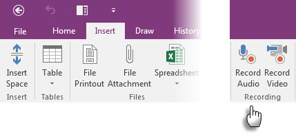 Microsoft OneNote - Notas de áudio