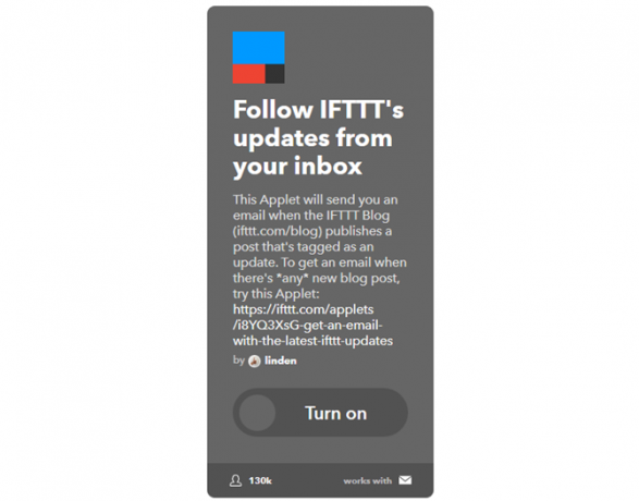 O melhor guia IFTTT: use a ferramenta mais poderosa da Web como um profissional 12IFTTT UpdatesToInbox