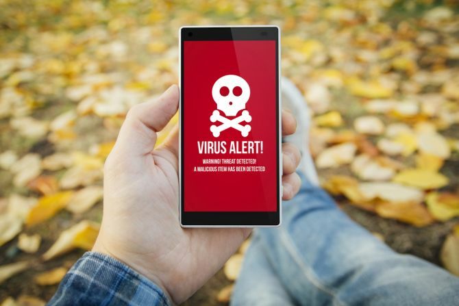 malware de alerta de vírus falso para celular