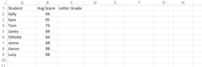 usa para instruções if no microsoft excel