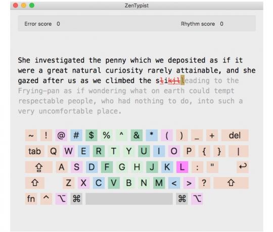 Aplicativo de digitação ZenTypist para Mac