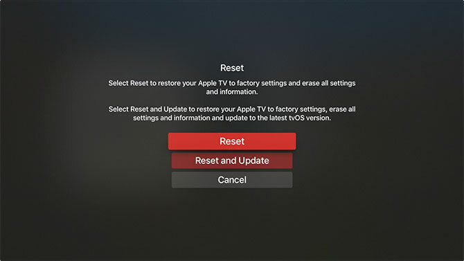 Como configurar e usar o Apple TV redefinição da Apple TV