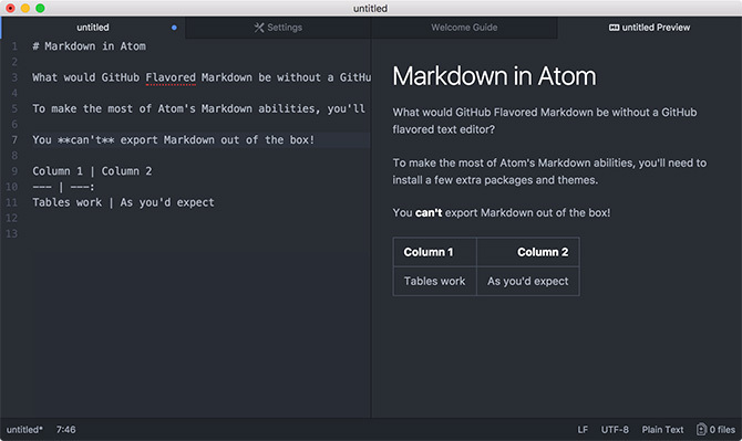 Editor de texto Atom