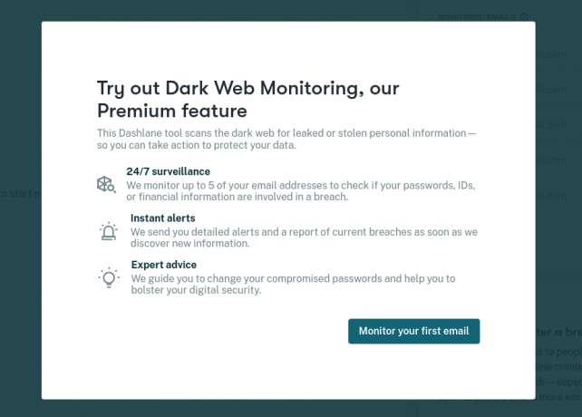 monitoramento da web dark dashlane